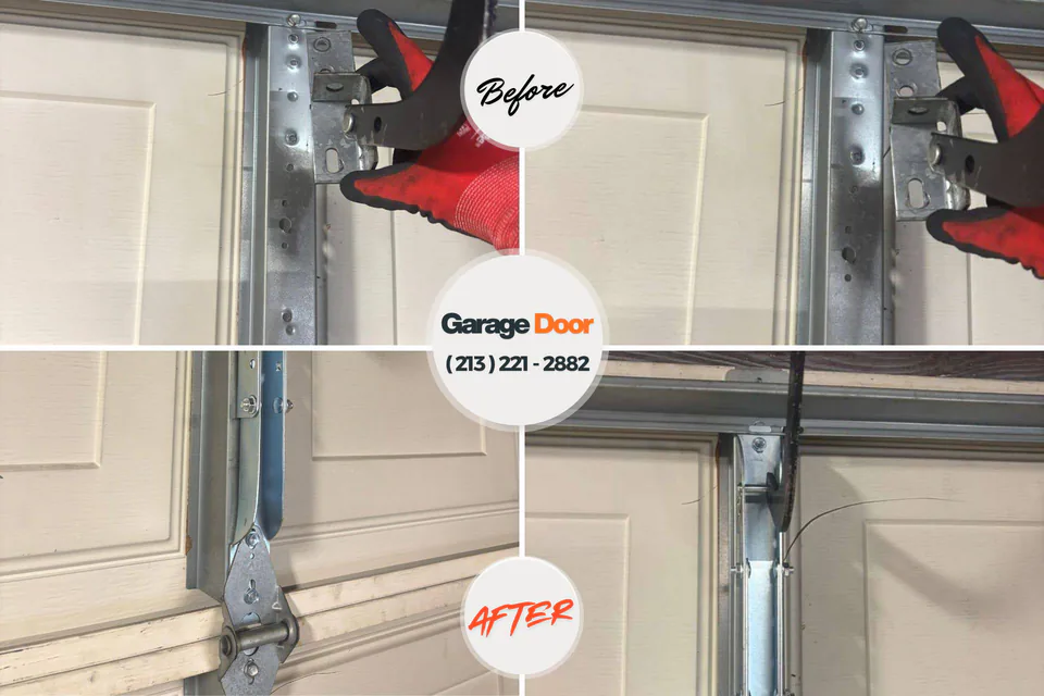 Before and after: garage door repair Princeton, IN